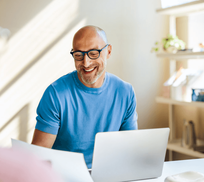 Broker using the Blue Zebra portal on a laptop
